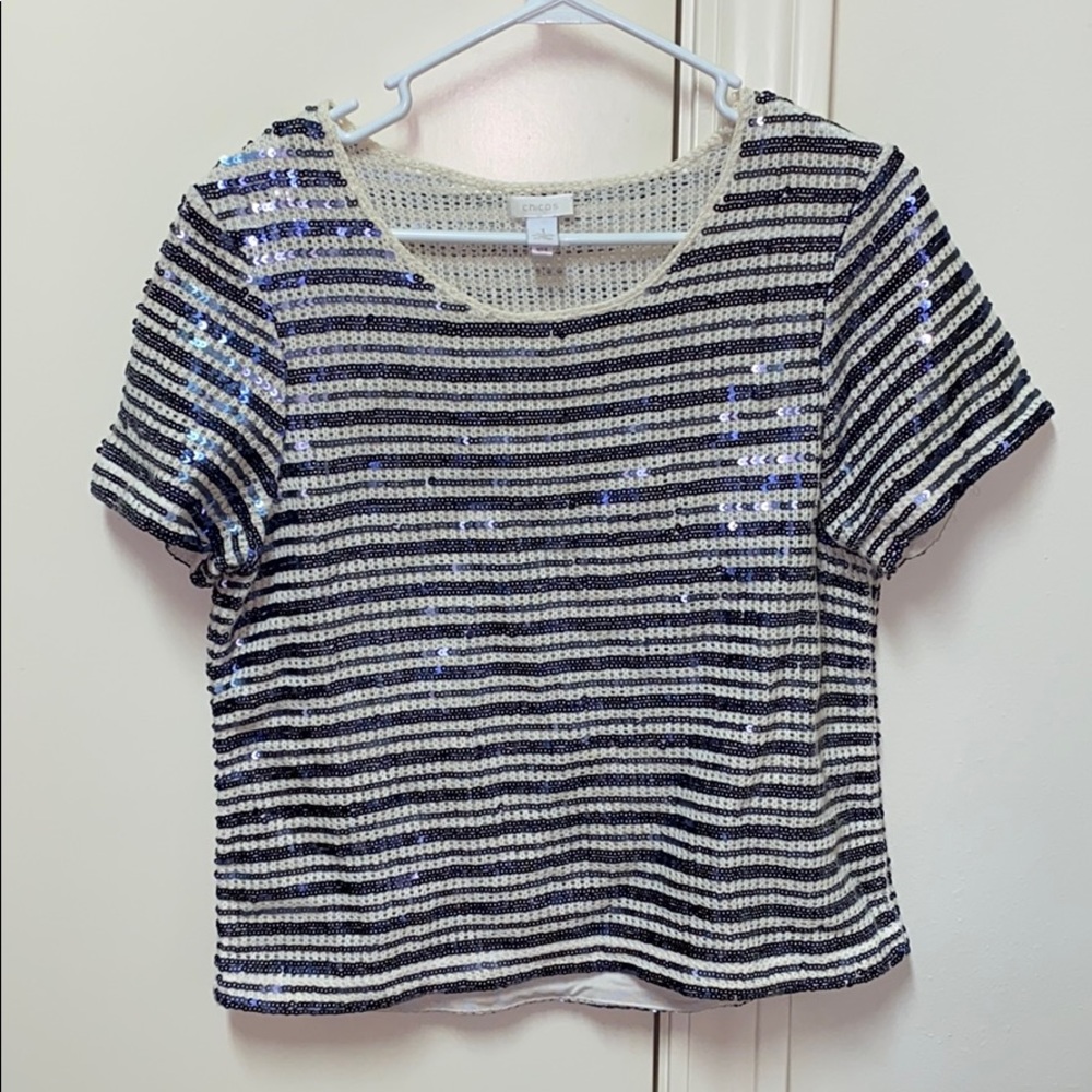 Knit and sequin tee!